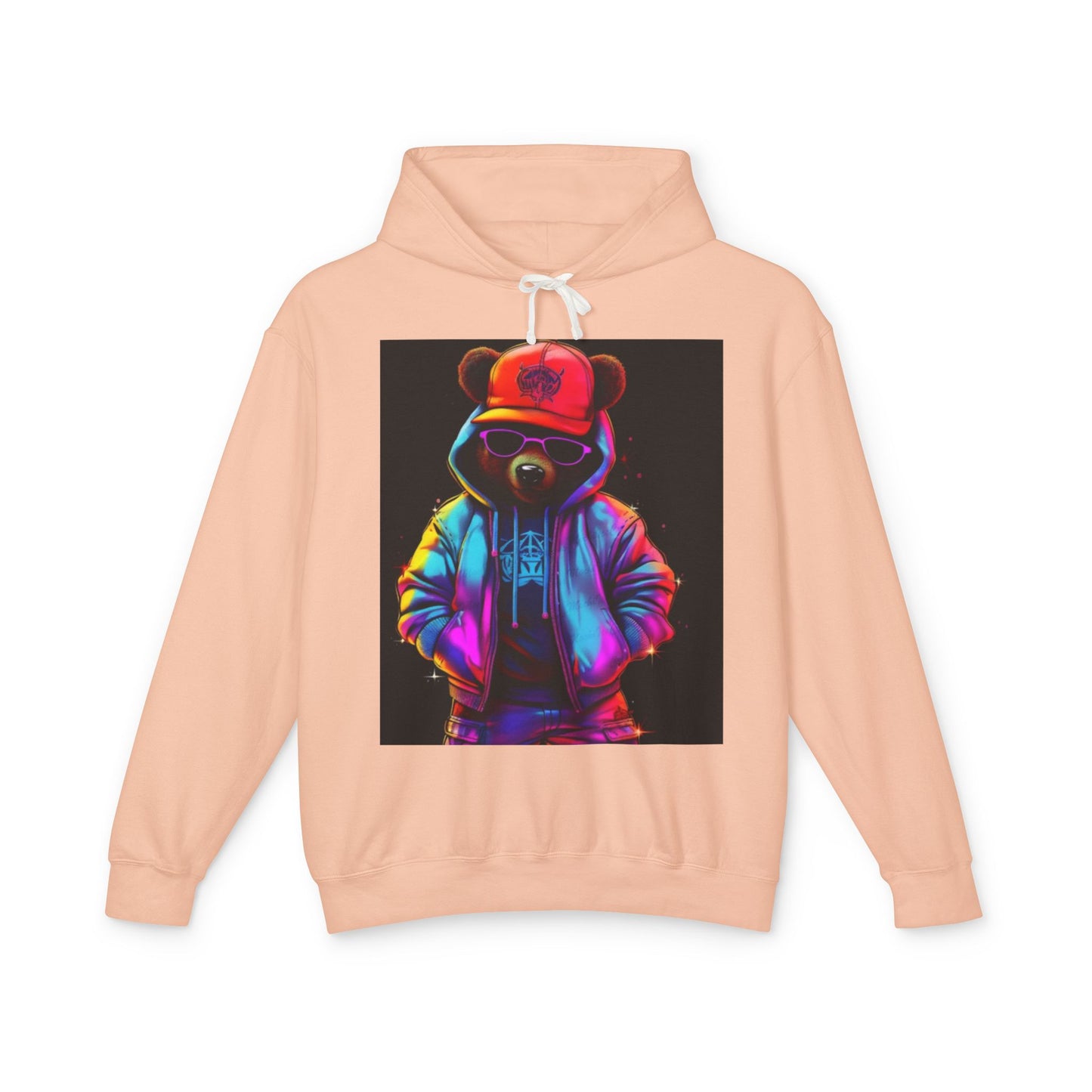 Urban Bear Graphic Hoodie - Unisex Lightweight Sweatshirt