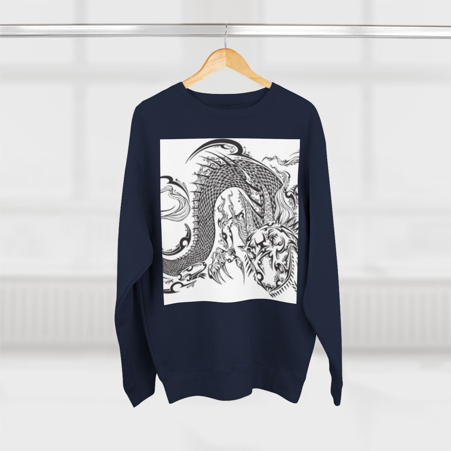 Dragon Art Unisex Crewneck Sweatshirt - Bold Tattoo Design