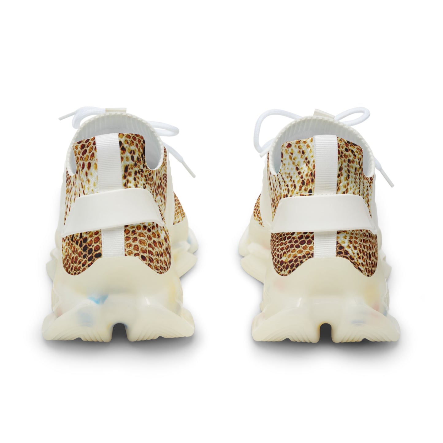 Stylish Men's Mesh Sneakers - Trendy Snake Print Athletic Shoes