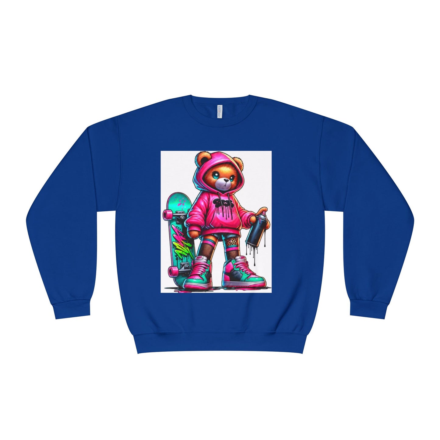 Skater Bear Crewneck Sweatshirt - Fun Streetwear Style