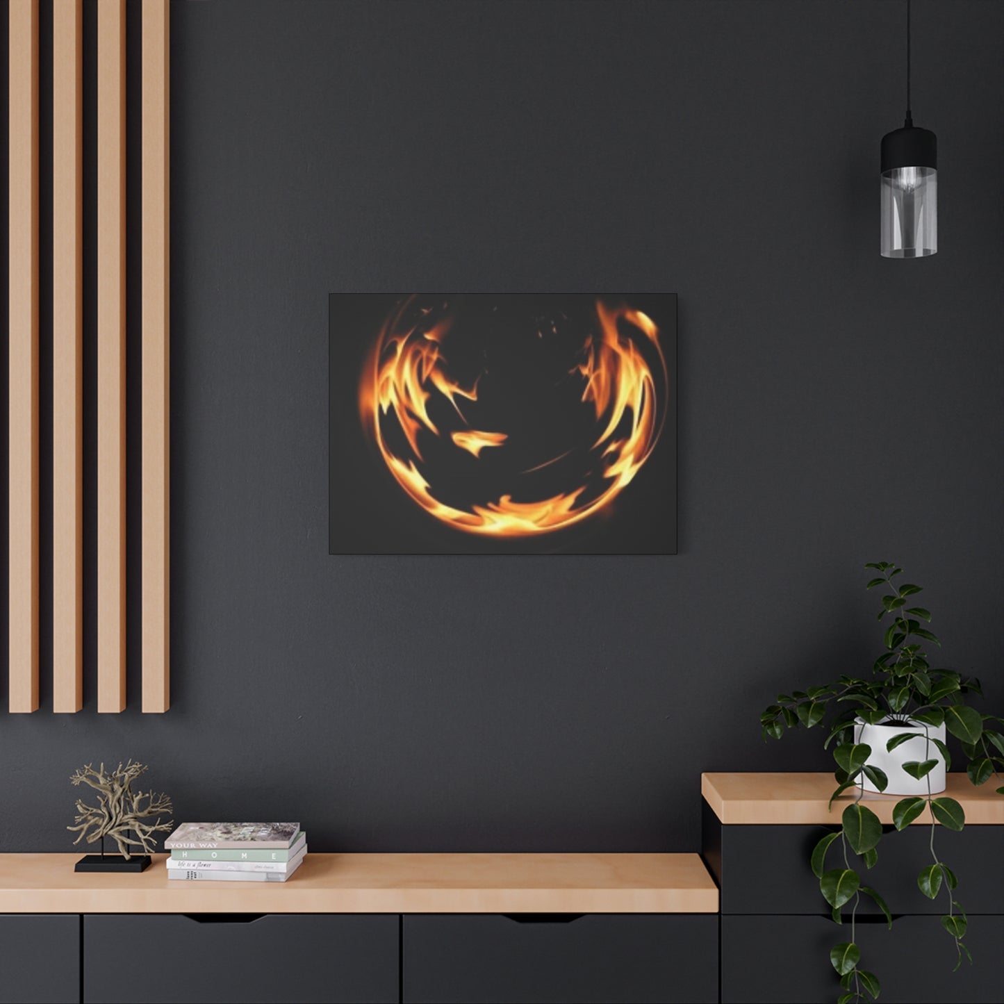 Fire Swirl Matte Canvas Art - Stretched 1.25" Gallery Wrap