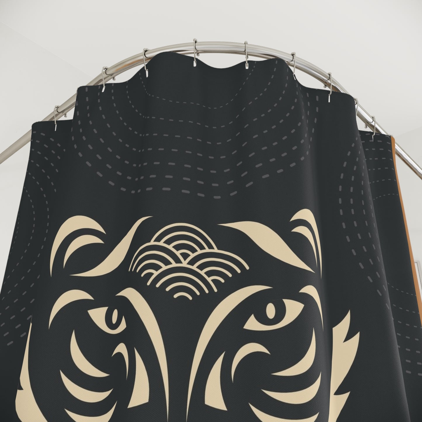 Chinese New Year Tiger Shower Curtain - Festive Bathroom Decor for Lunar New Year