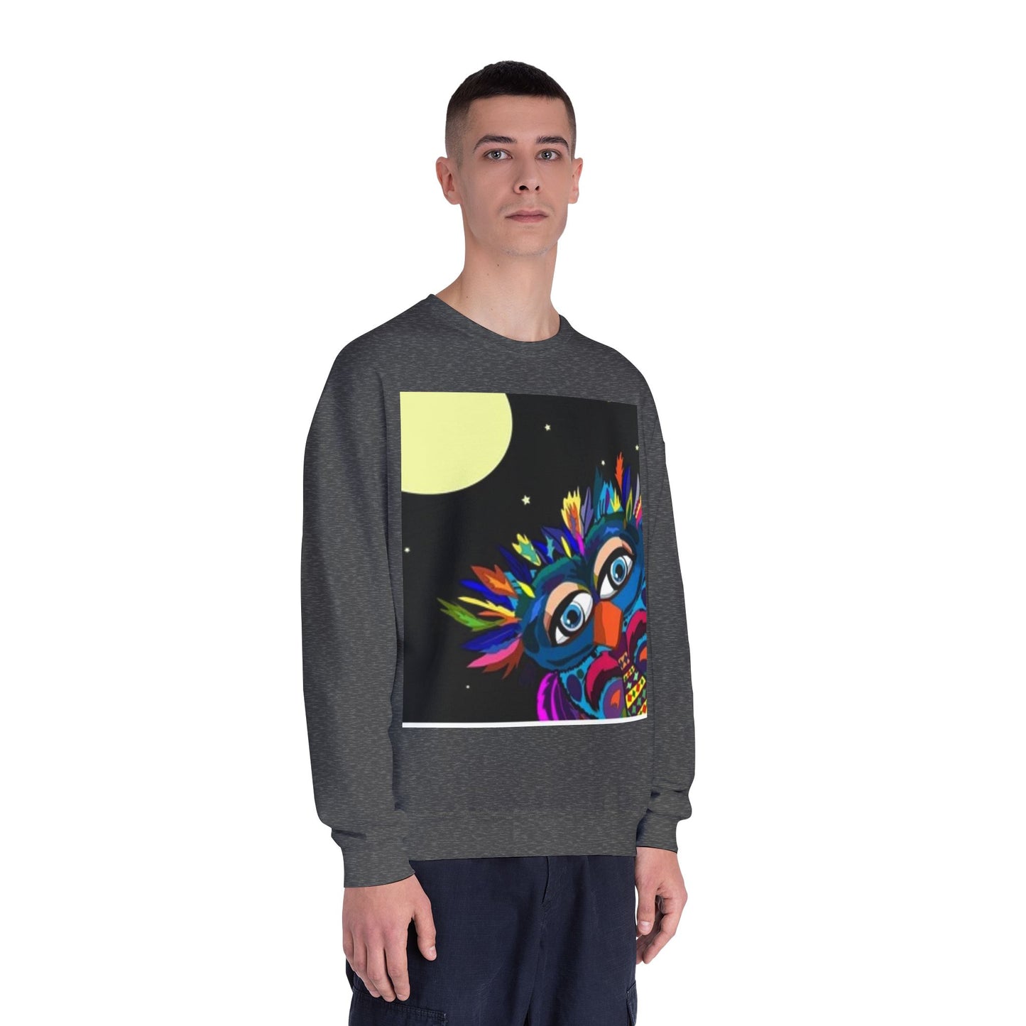 Colorful Night Owl Crewneck Sweatshirt - Unisex NuBlend® Sweatshirt