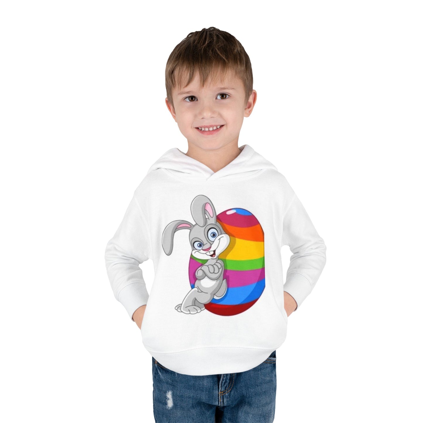 Colorful Easter Bunny Toddler Pullover Hoodie