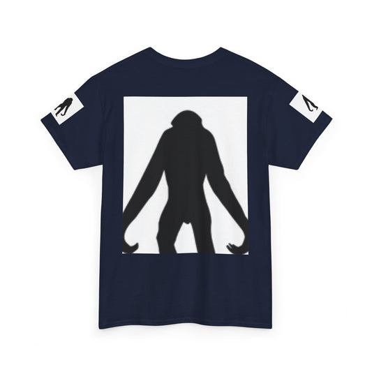 Unisex Heavy Cotton Tee - Bold Monkey Silhouette Tee for Animal Lovers