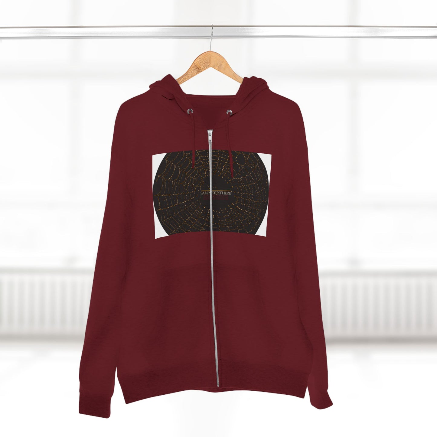 Unisex Zip Hoodie with Spider Web Design - Cozy Fashion for Halloween and Everyday Wear