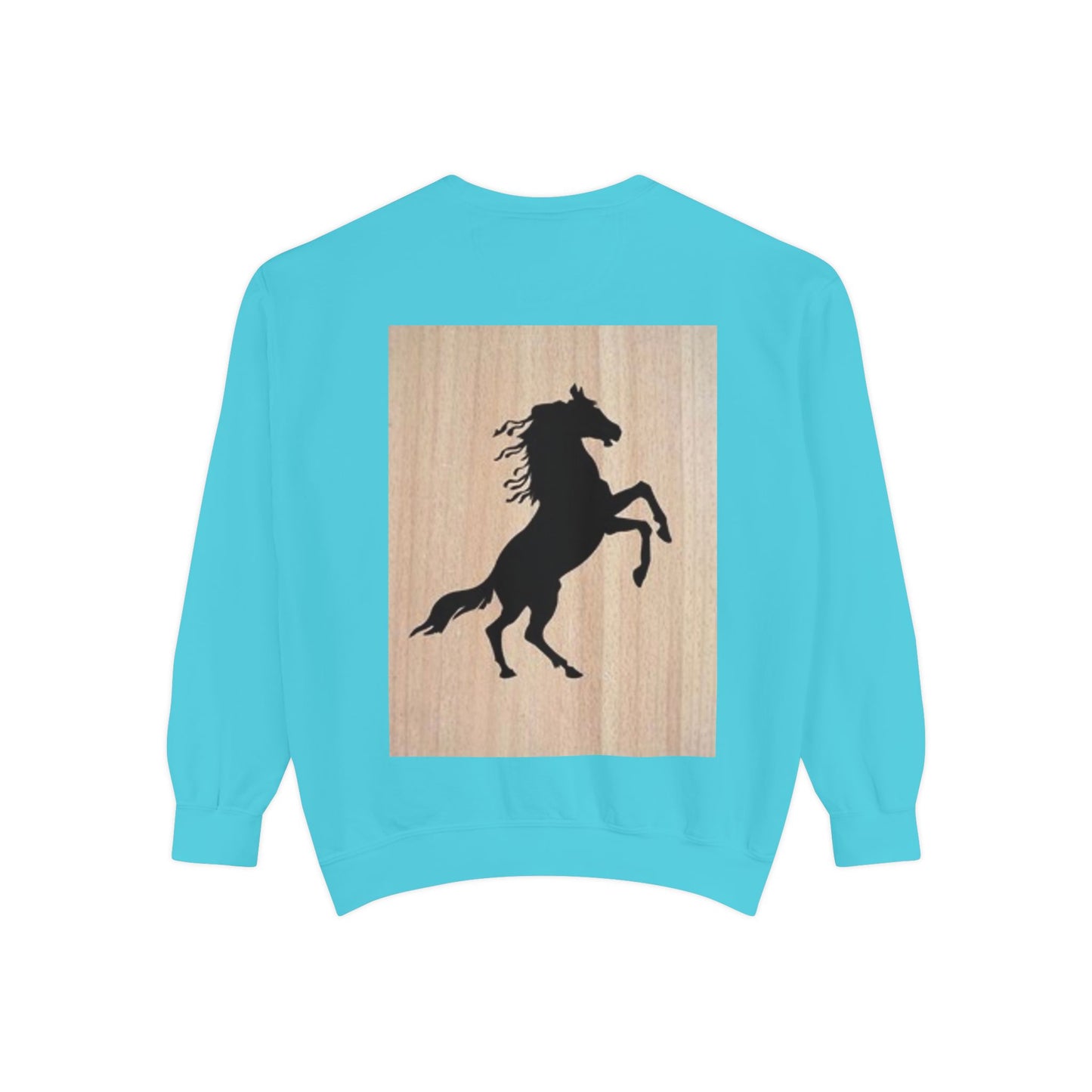 Equestrian Spirit Unisex Garment-Dyed Sweatshirt - Bold Horse Design