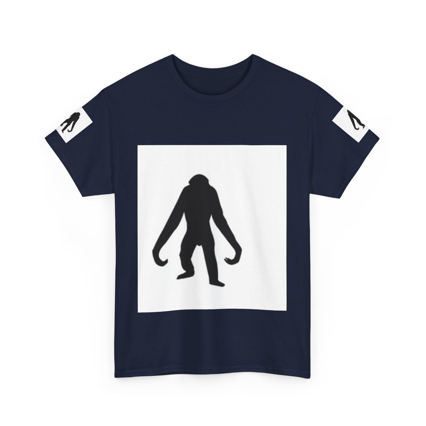 Unisex Heavy Cotton Tee - Bold Monkey Silhouette Tee for Animal Lovers