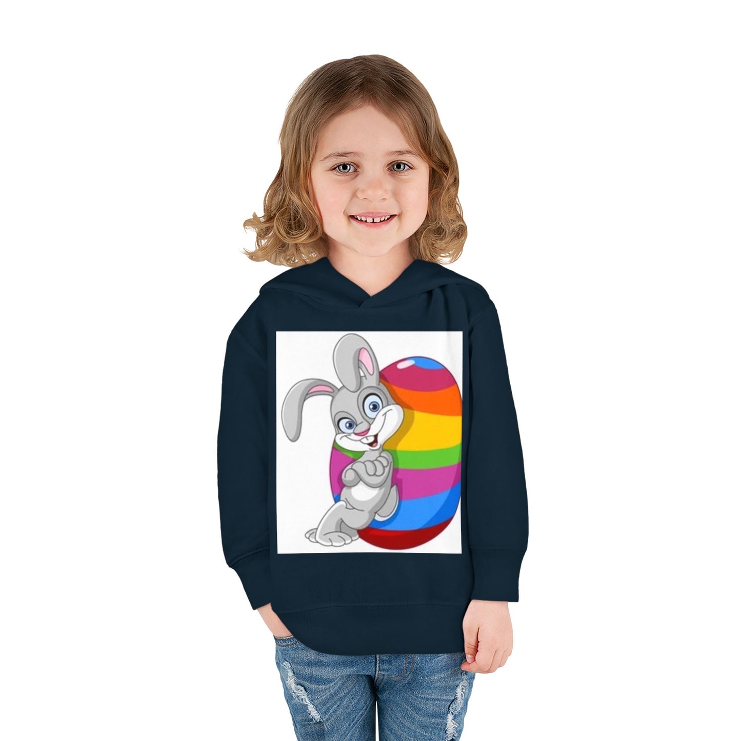 Colorful Easter Bunny Toddler Pullover Hoodie