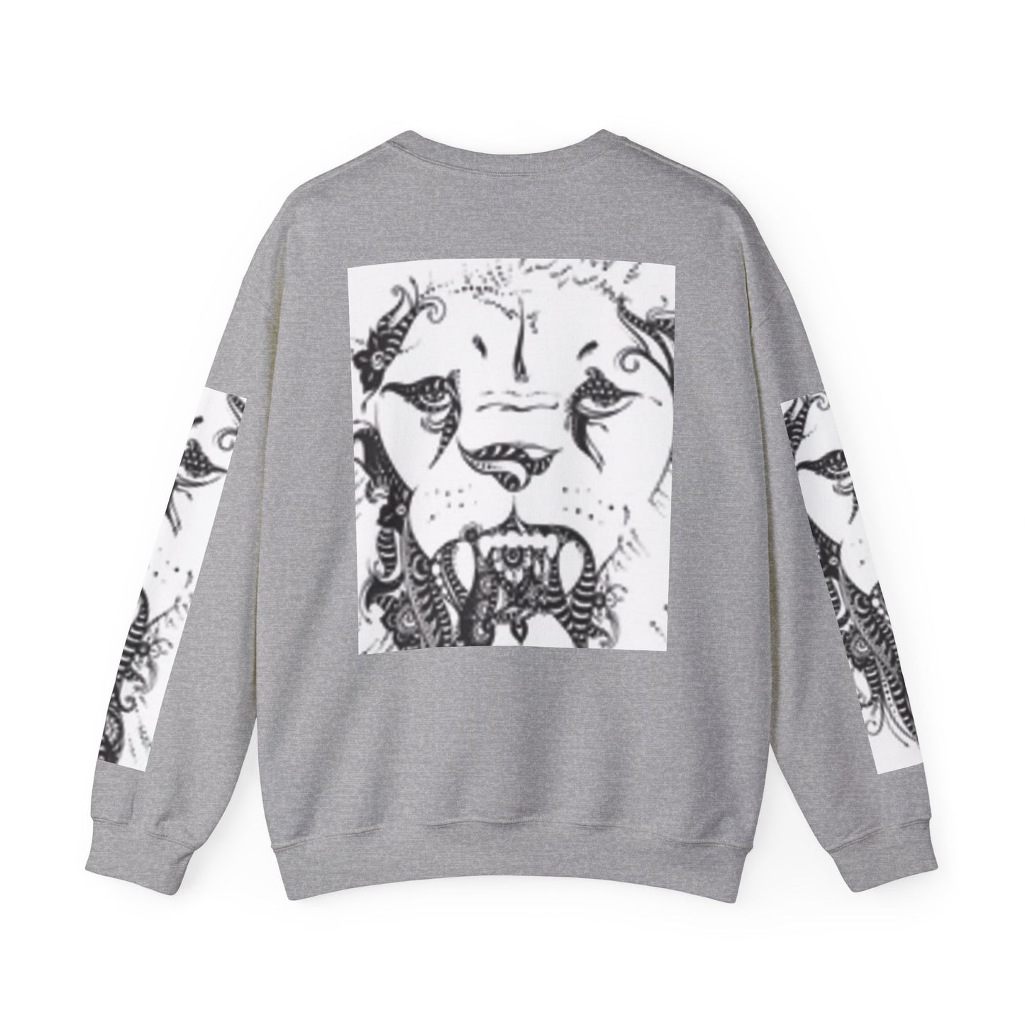 Wild Spirit Lion Graphic Crewneck Sweatshirt | Unisex Heavy Blend