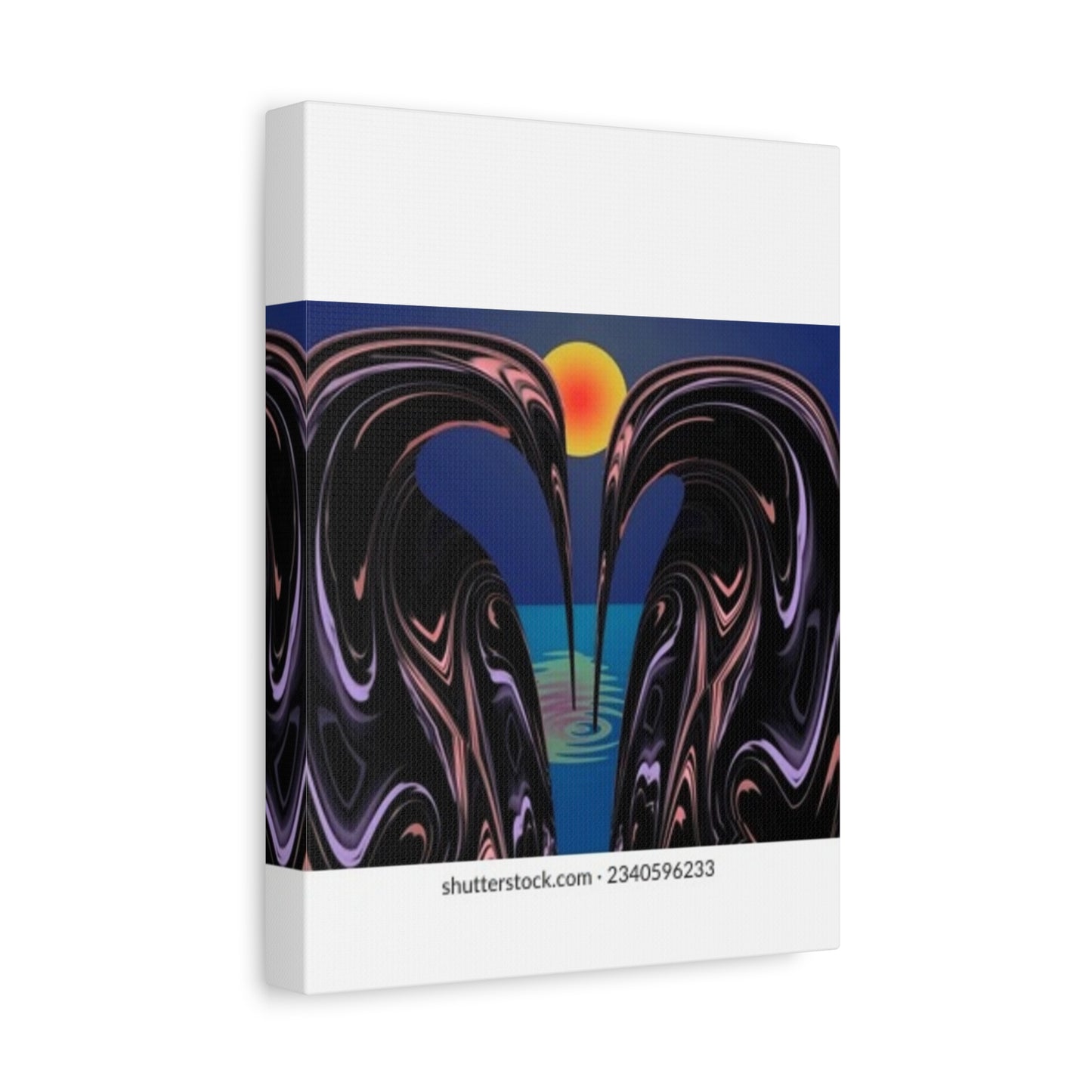 Romantic Abstract Canvas Art - Heart-Shaped Design for Home Decor