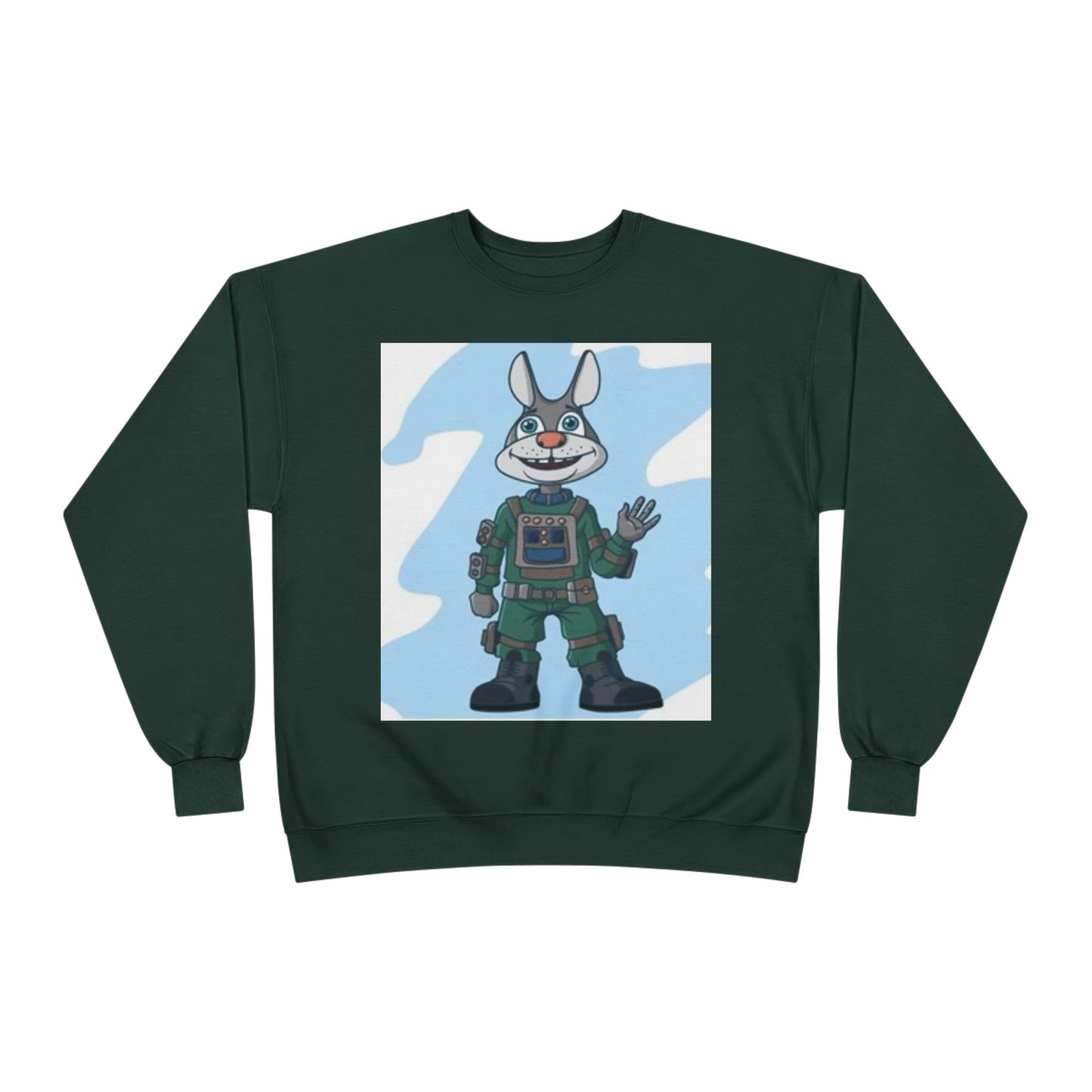 Unisex EcoSmart® Crewneck Sweatshirt - Playful Cartoon Character Design
