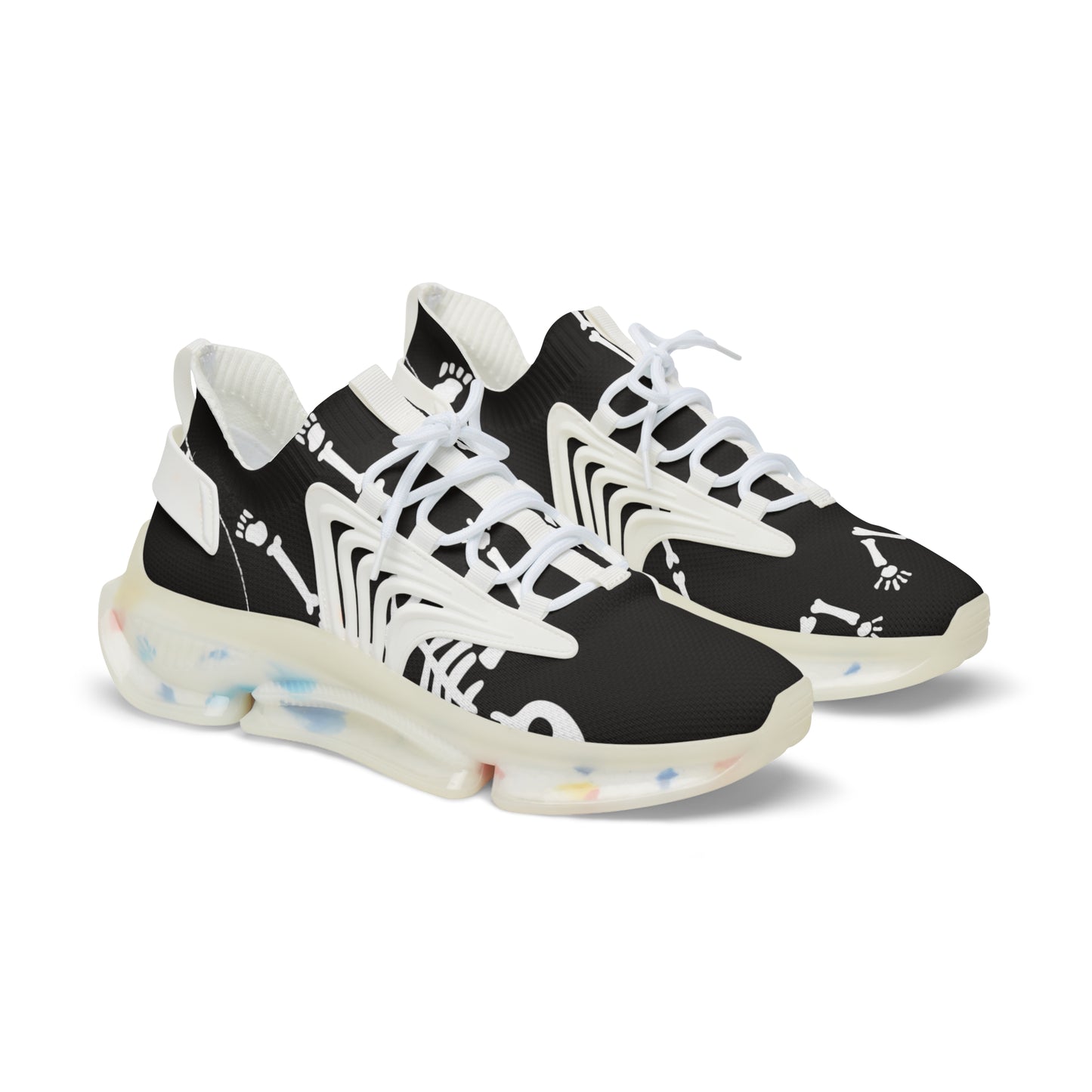 Men's Skeleton Print Mesh Sneakers - Trendy Athletic Shoes for Everyday Style