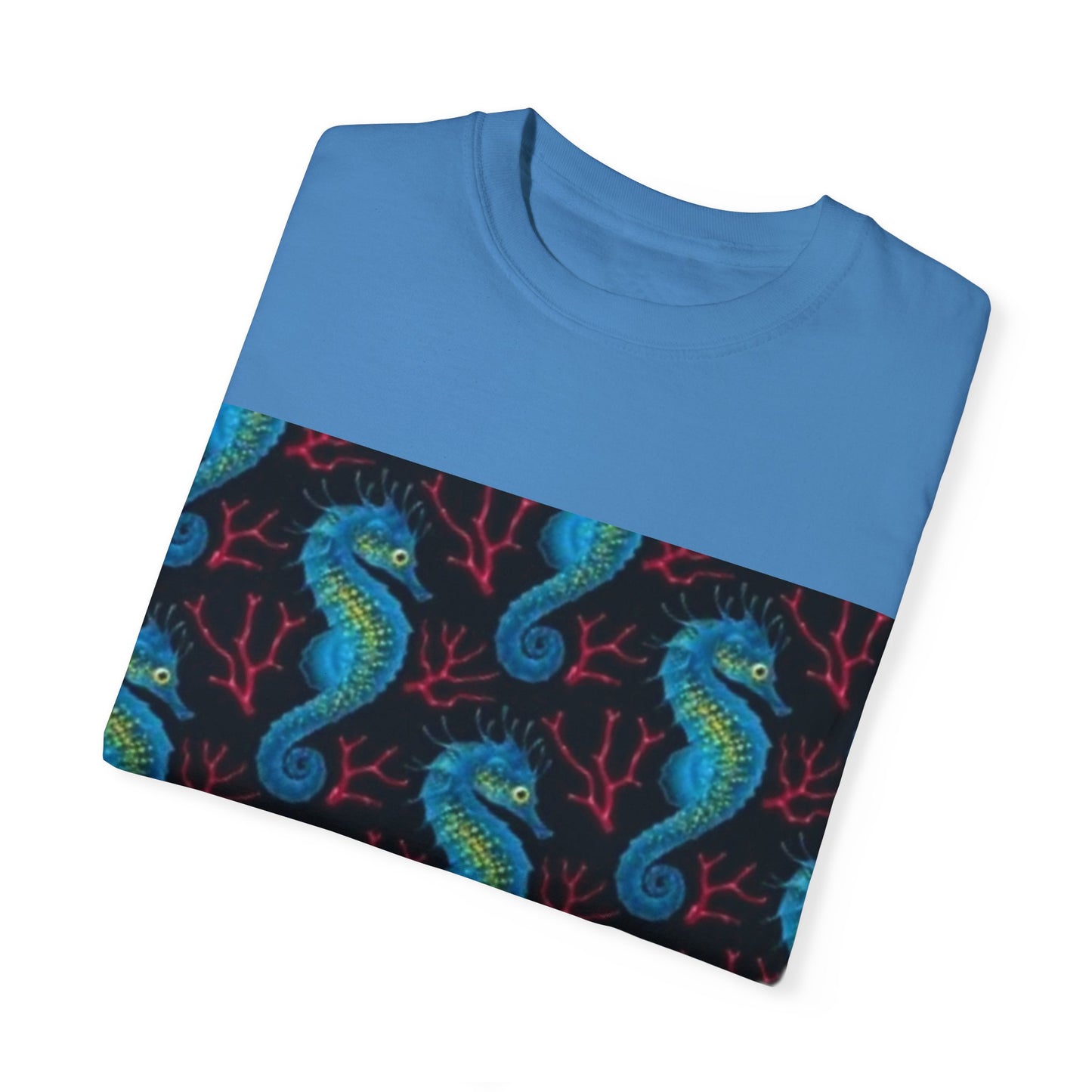 Ocean-Inspired Unisex T-Shirt with Seahorse Design