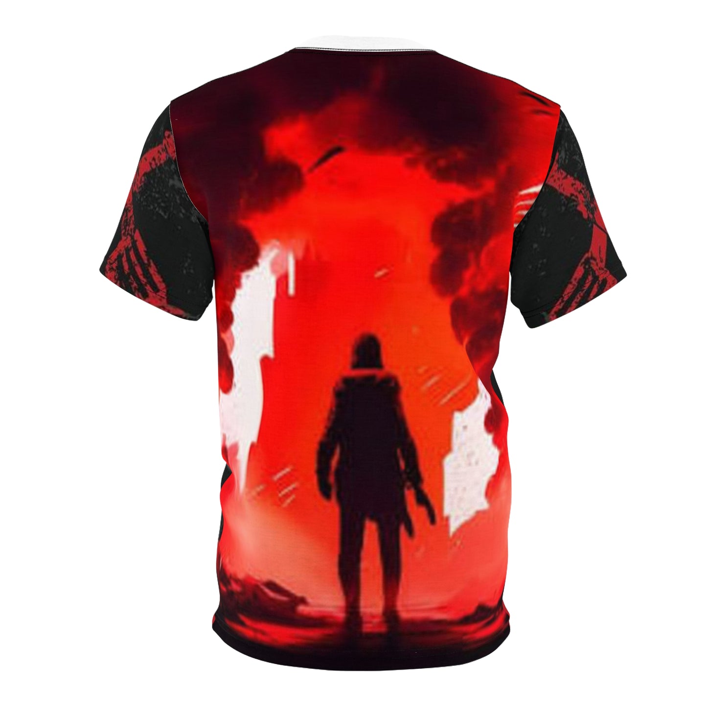 Unisex Cut & Sew Tee - Bold Dual Handgun Design, Perfect for Edgy Style