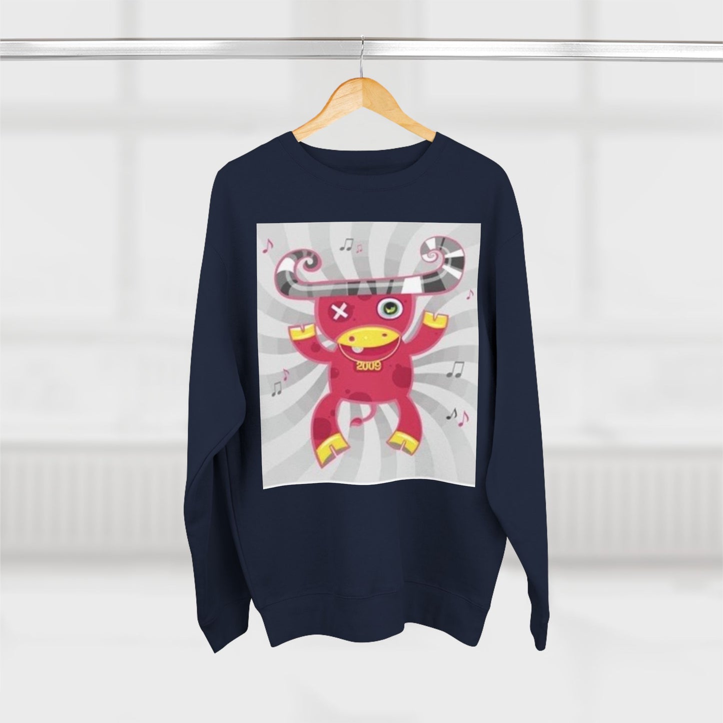 Fun Graphic Unisex Crewneck Sweatshirt - Playful Music Theme
