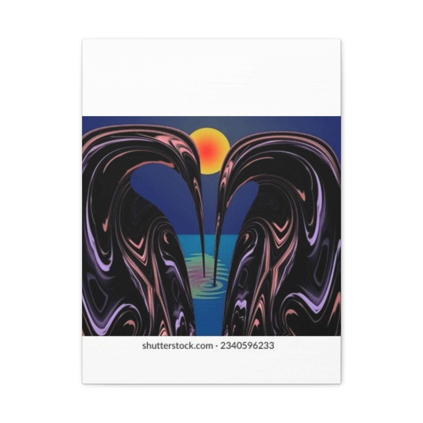 Romantic Abstract Canvas Art - Heart-Shaped Design for Home Decor
