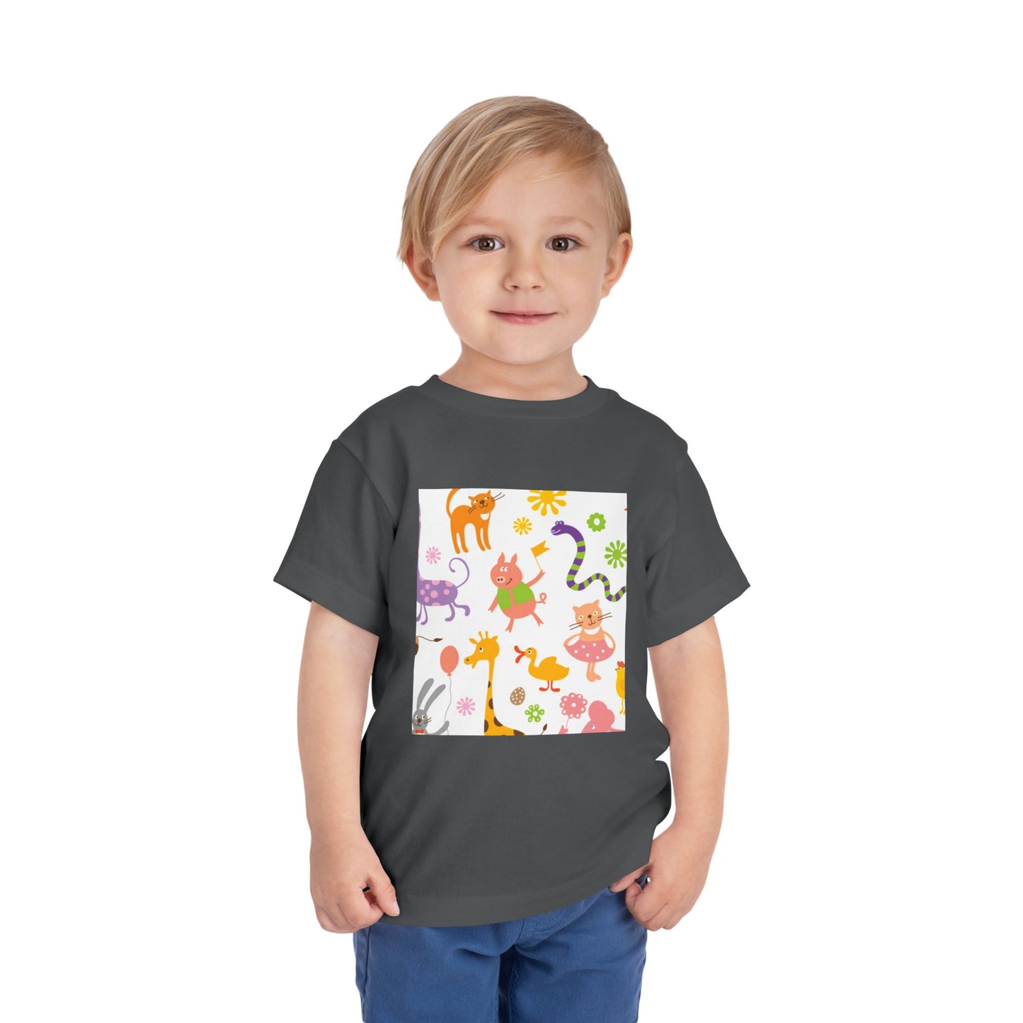 Playful Toddler Tee with Fun Animal Prints