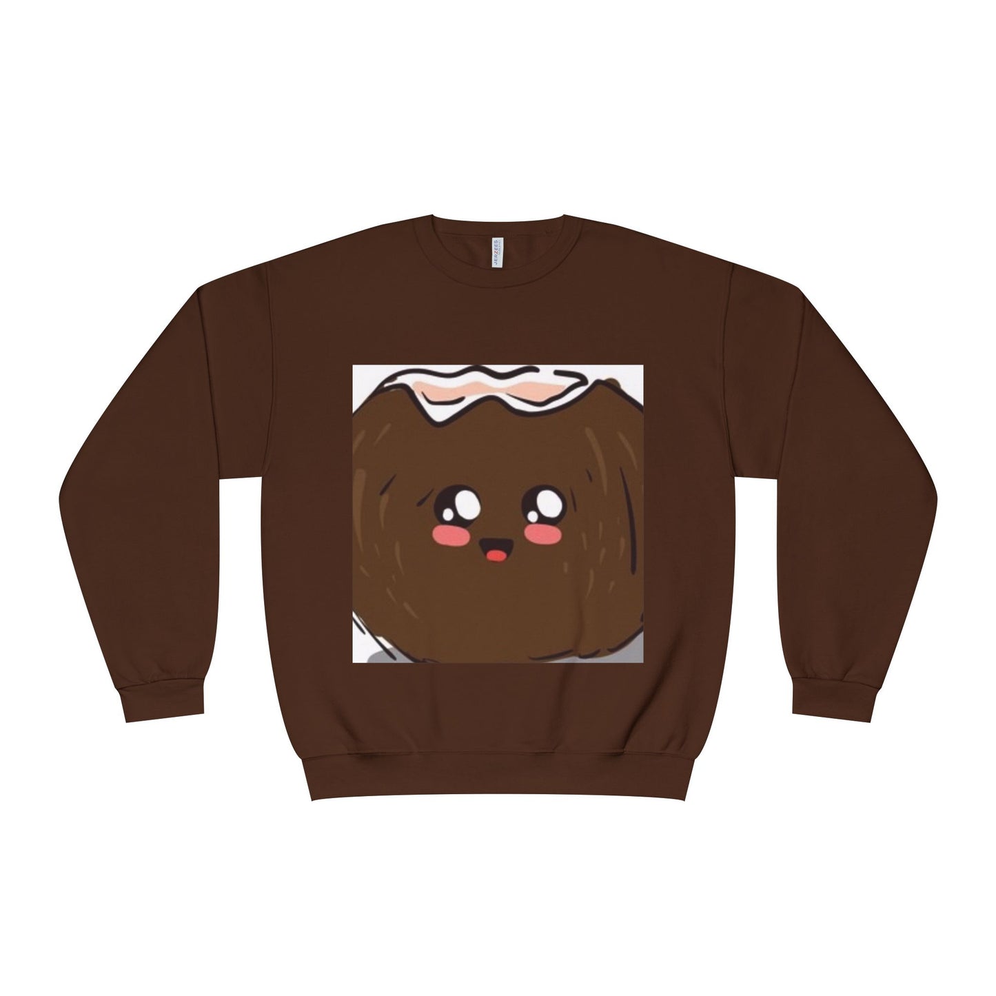 Cute Kawaii Coconut Crewneck Sweatshirt | Unisex Sweatshirt for Food Lovers
