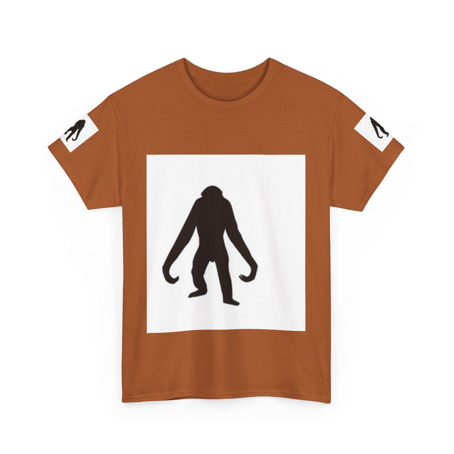 Unisex Heavy Cotton Tee - Bold Monkey Silhouette Tee for Animal Lovers