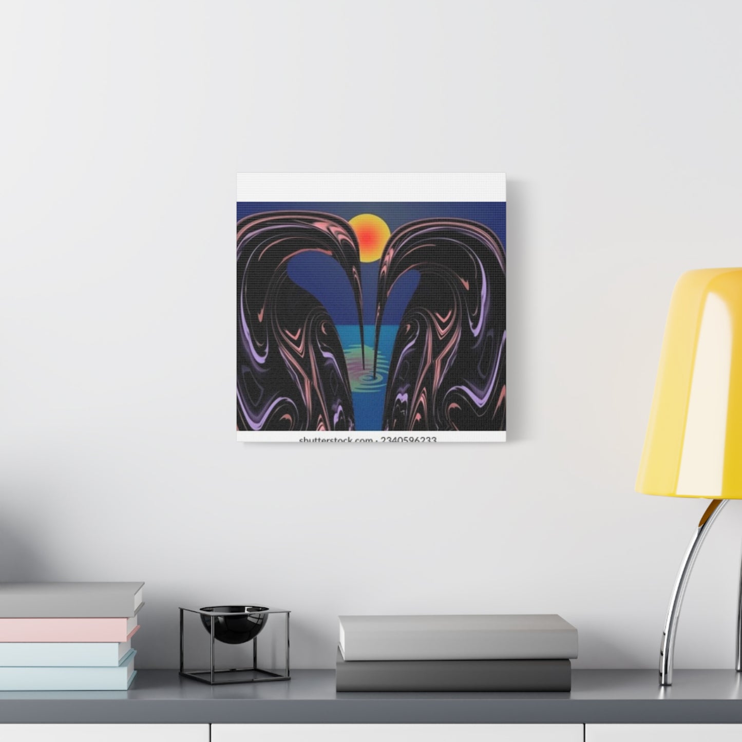 Romantic Abstract Canvas Art - Heart-Shaped Design for Home Decor