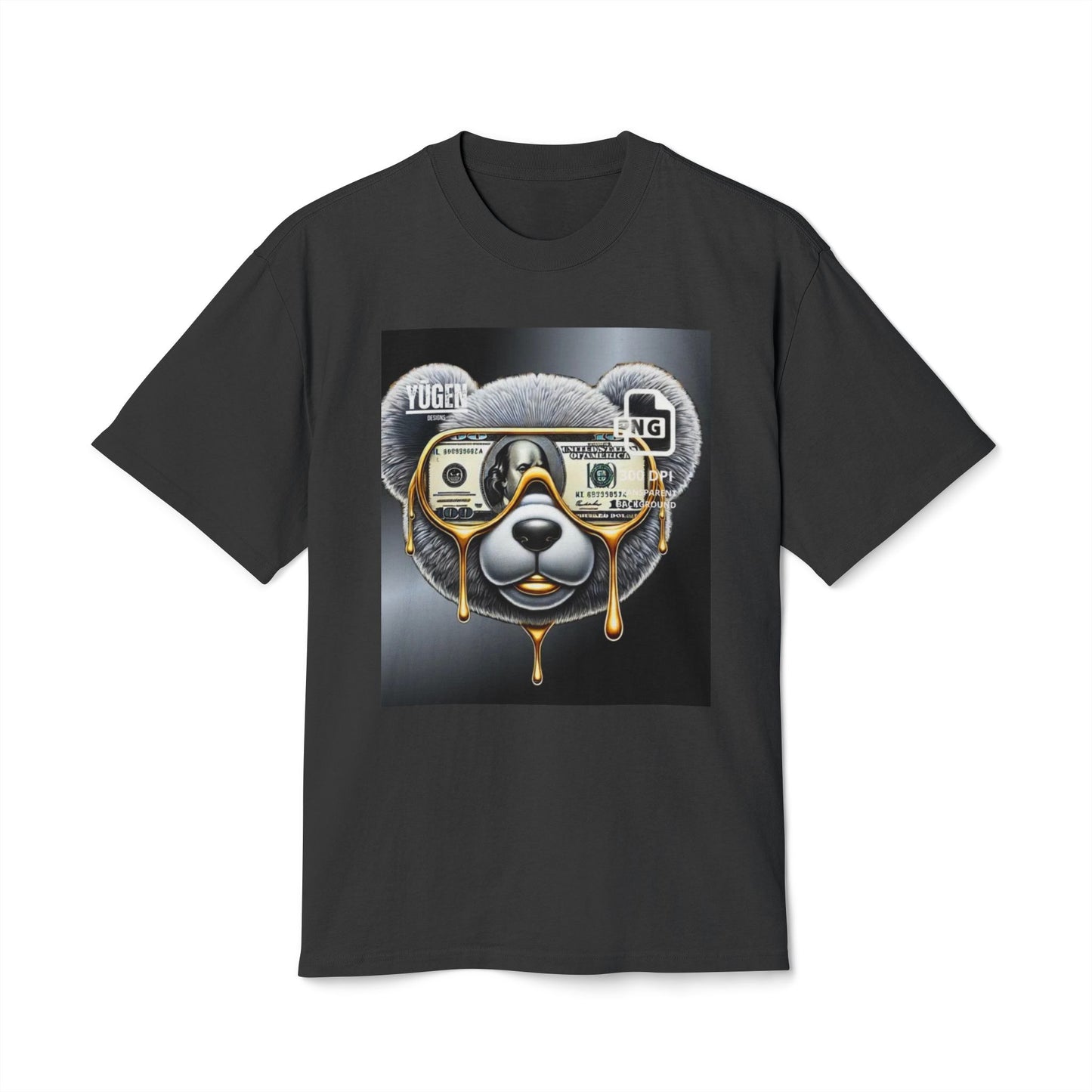 Cool Panda Money Art Unisex Heavy Faded Tee