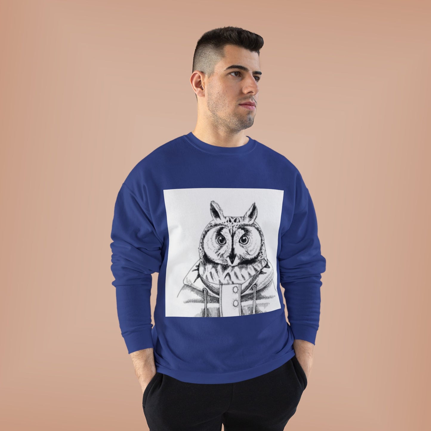 Whimsical Owl Eco-Friendly Crewneck Sweatshirt - Unisex