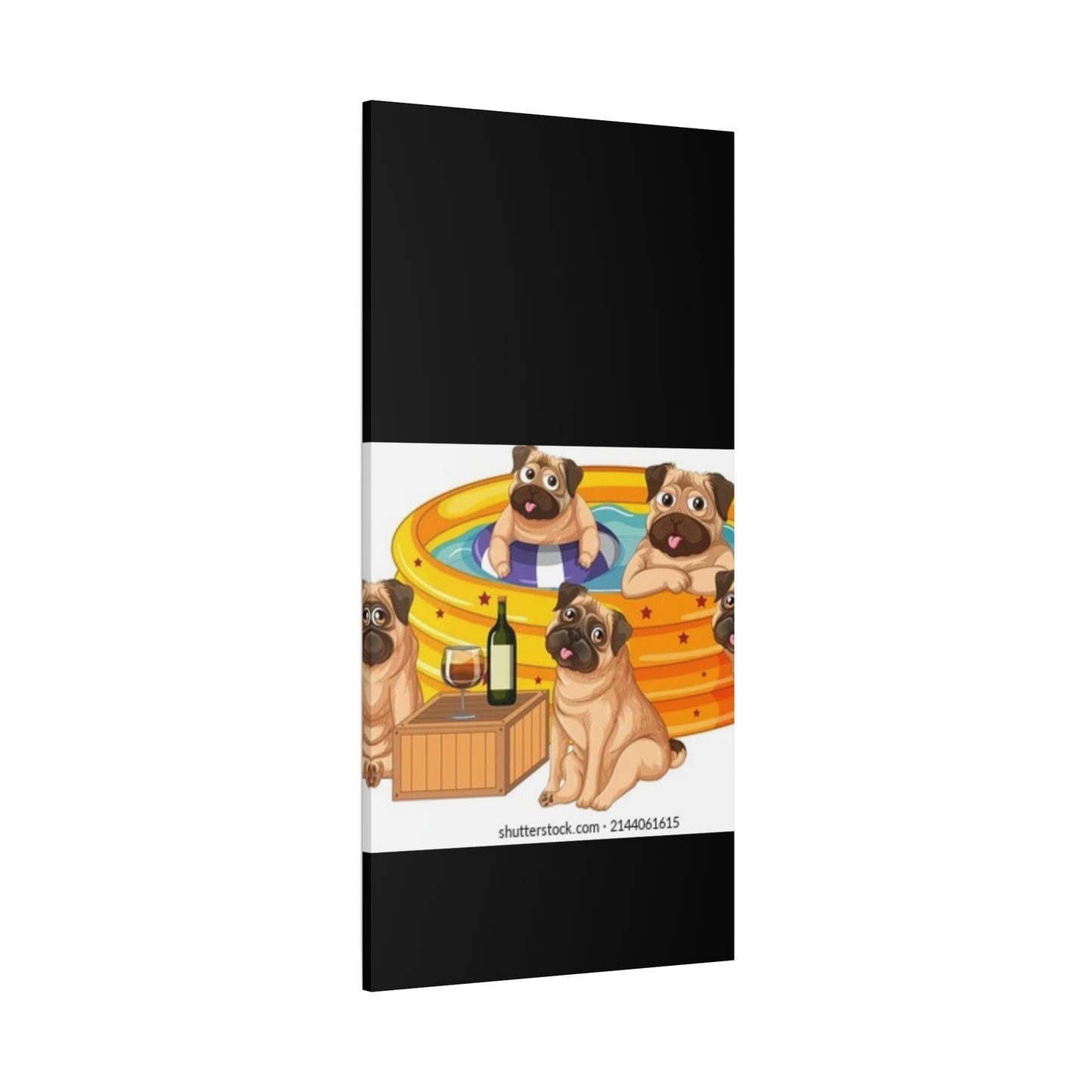 Pug Pool Party Canvas Art - Fun Pet Decor
