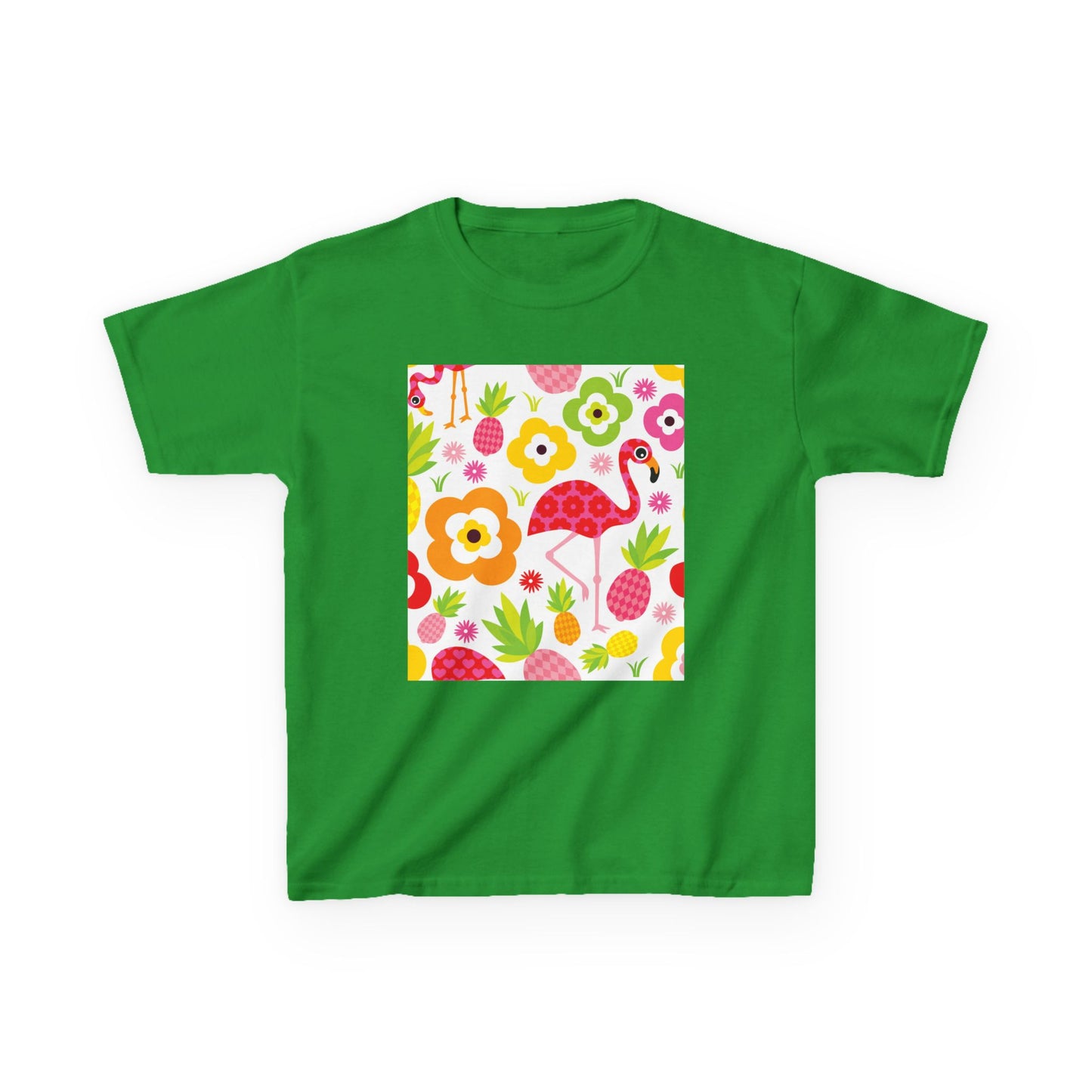 Kids Tropical Flamingo Tee - Fun & Colorful Cotton Shirt for Summer Adventures