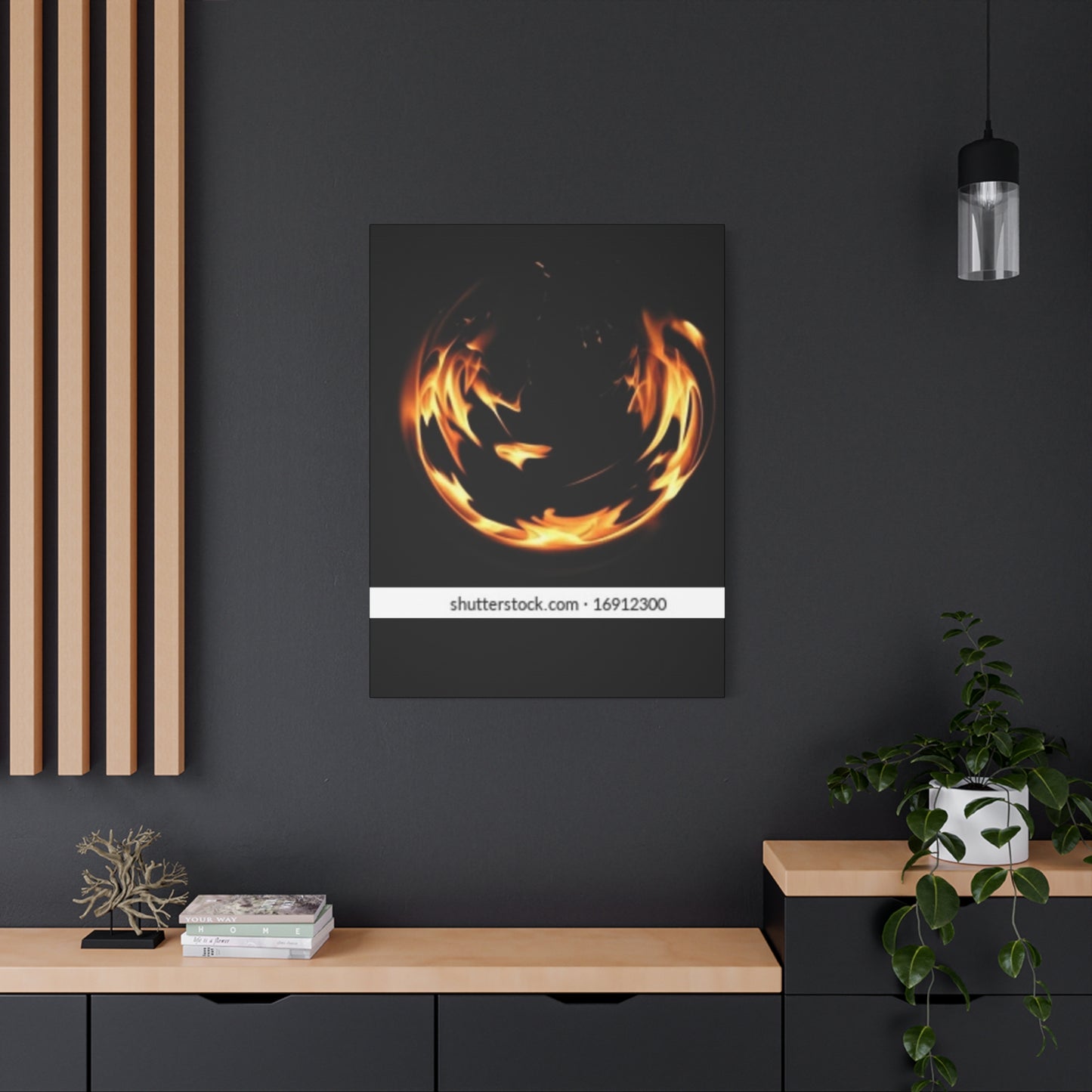 Fire Swirl Matte Canvas Art - Stretched 1.25" Gallery Wrap