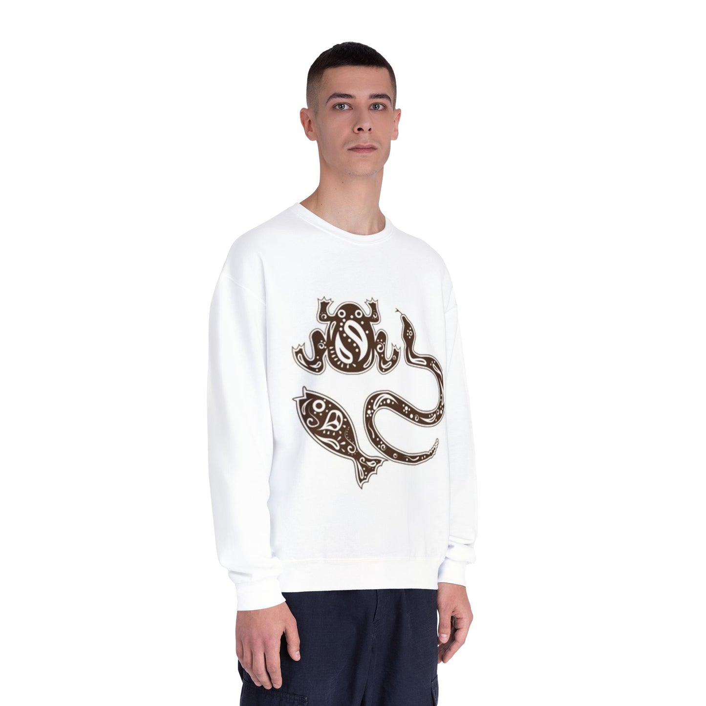 Whimsical Marine Life Unisex Crewneck Sweatshirt - Cozy Ocean-Inspired Apparel