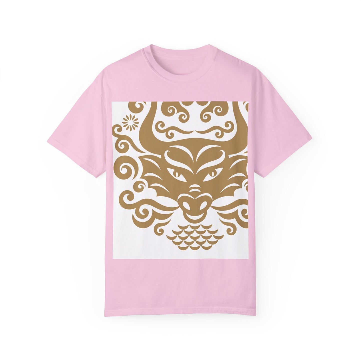 Garment-Dyed Dragon Graphic T-shirt for Nature Lovers