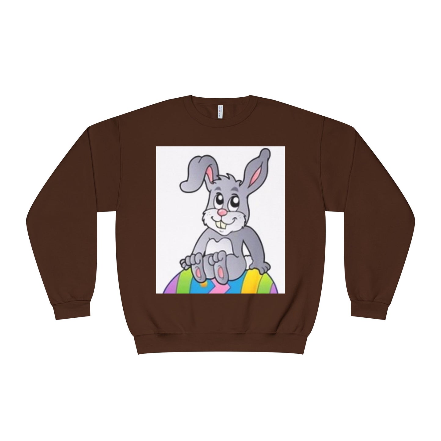 Cozy Rabbit Graphic Crewneck Sweatshirt - Perfect for Spring Celebrations