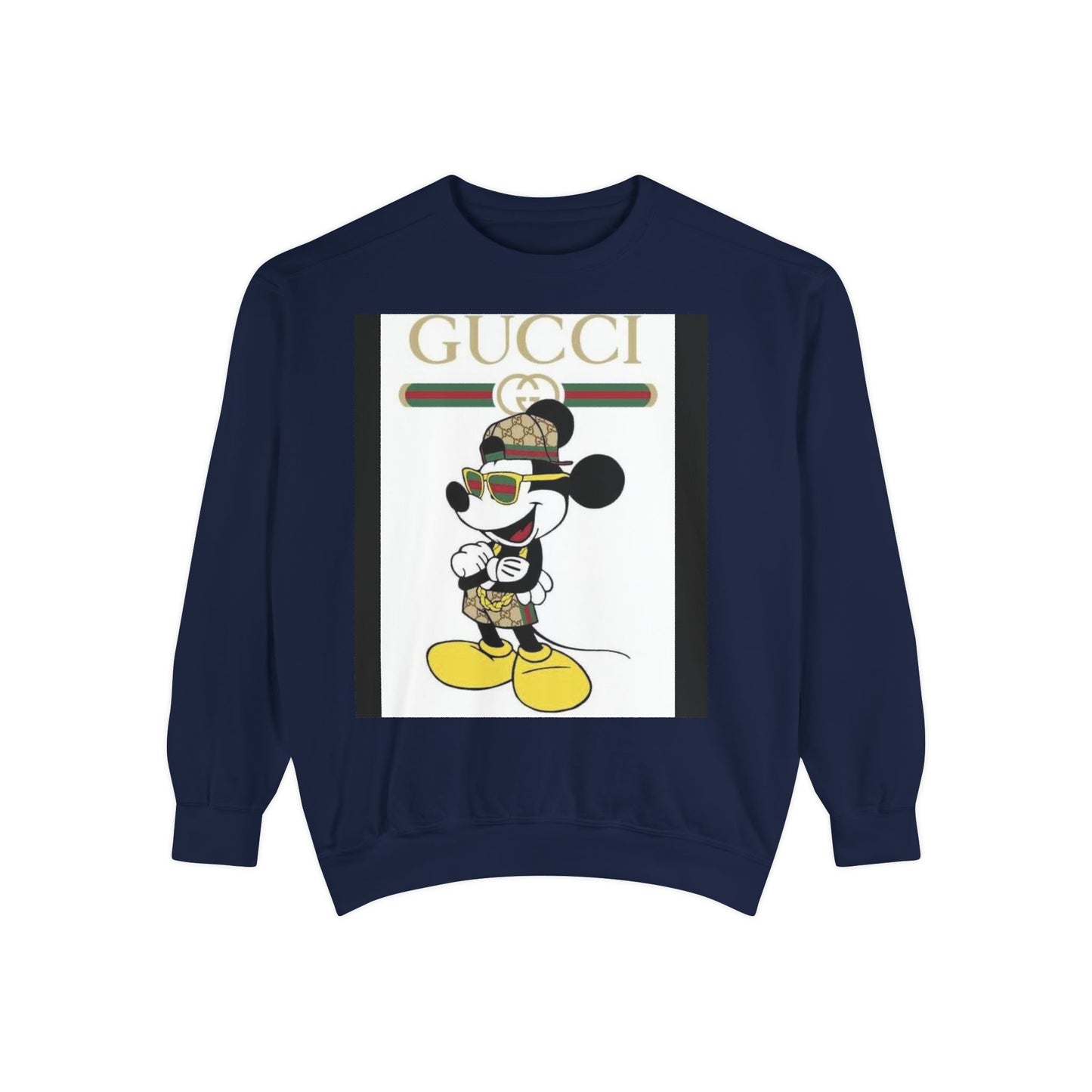 Mickey Mouse Gucci Streetwear Sweatshirt - Unisex Garment-Dyed