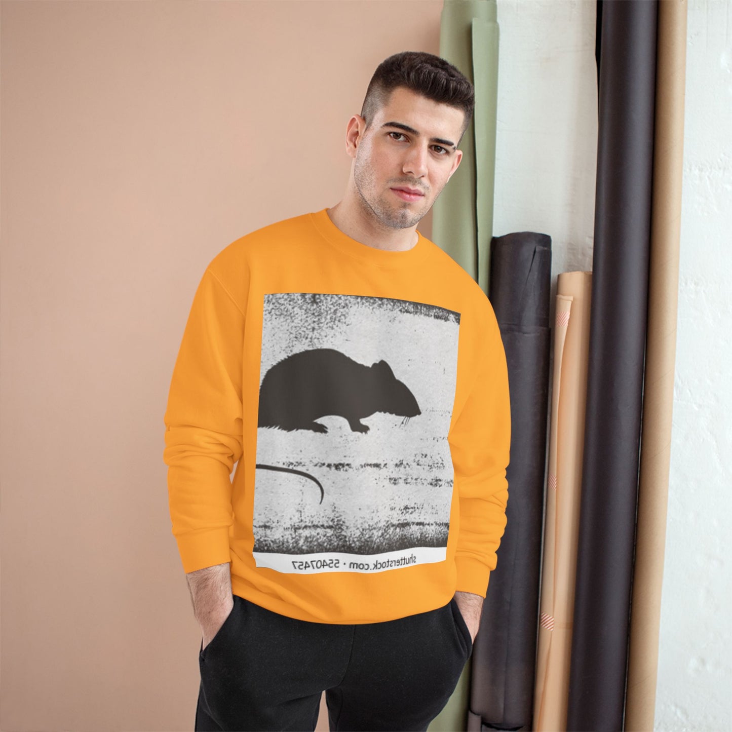Vintage Style Rat Champion Sweatshirt - Cozy Layer for Animal Lovers