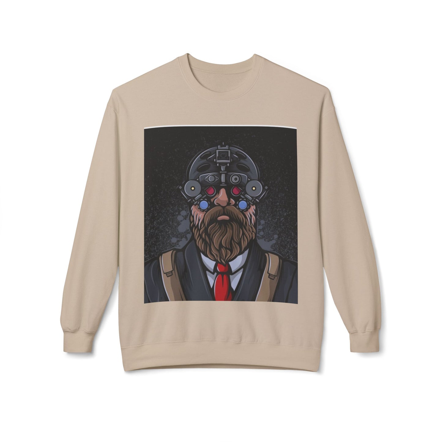 Bearded Tech Enthusiast Crewneck Sweatshirt