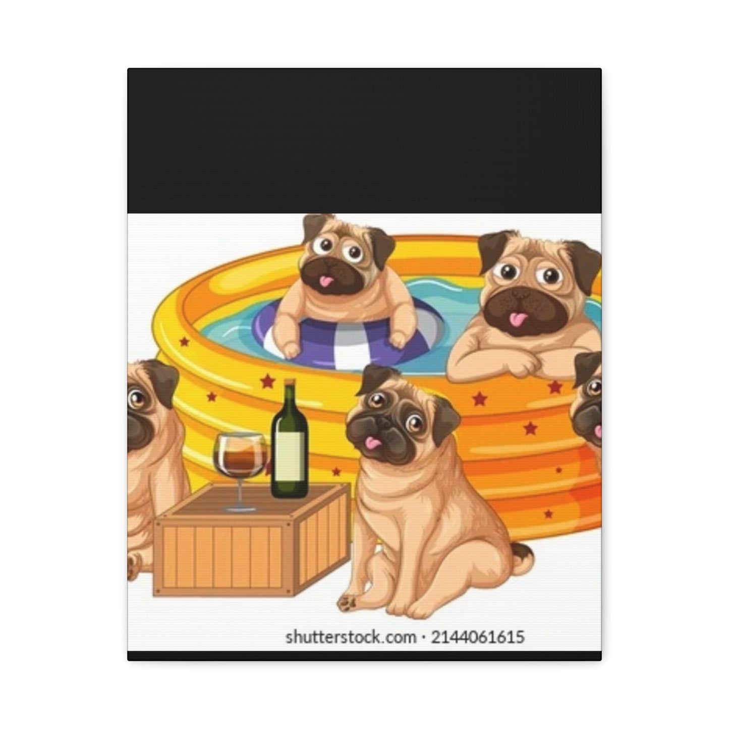 Pug Pool Party Canvas Art - Fun Pet Decor