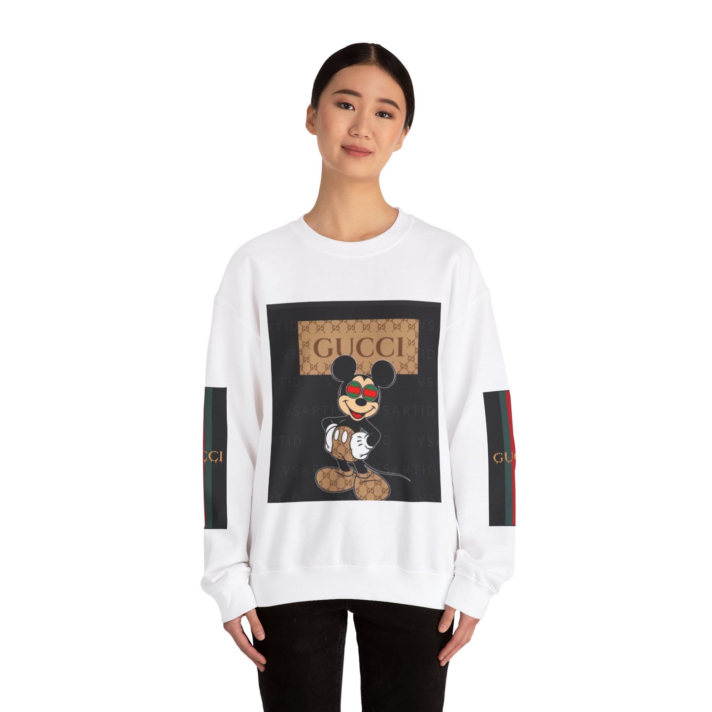 Gucci-Inspired Mickey Mouse Unisex Heavy Blend™ Crewneck Sweatshirt