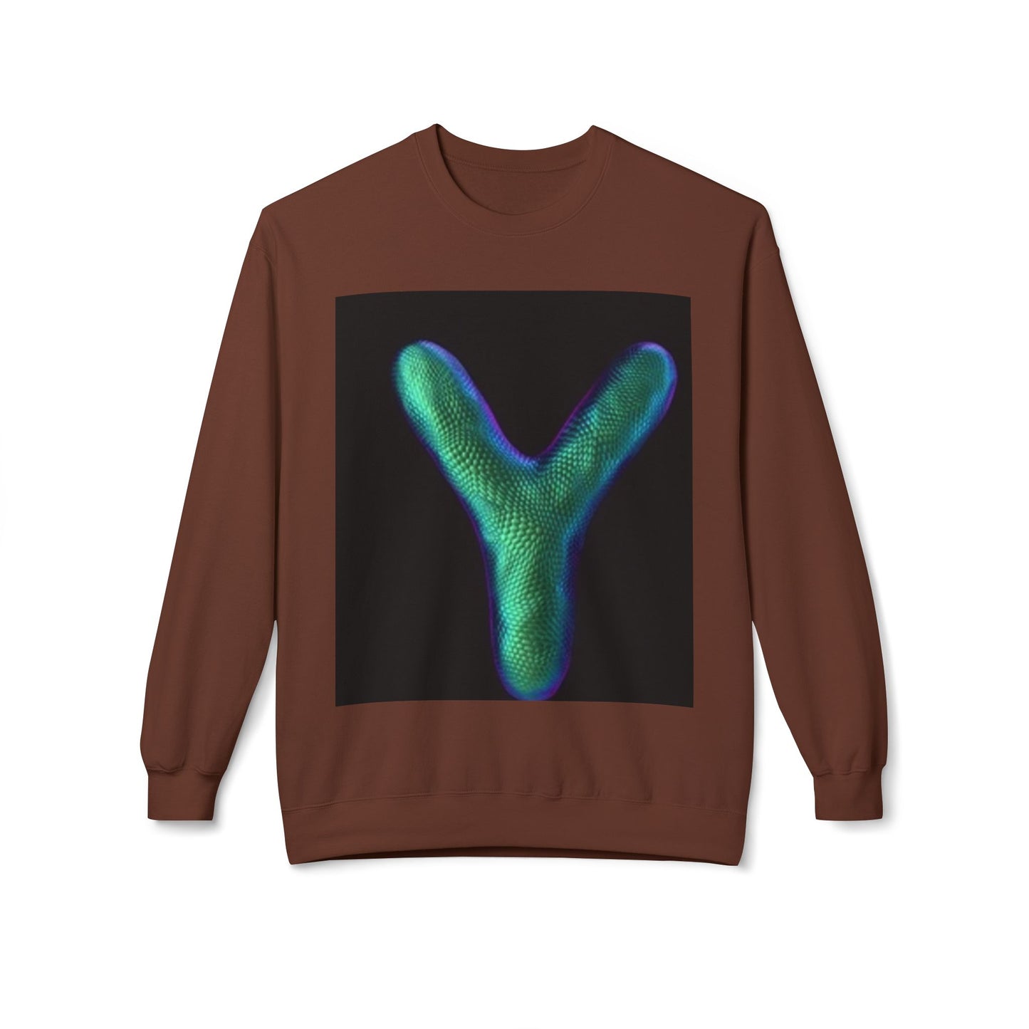 Unisex Y Graphic Fleece Crewneck Sweatshirt - Cozy Modern Style