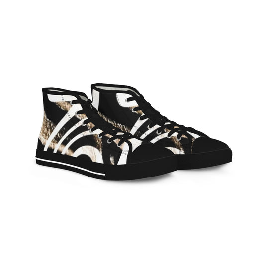 Stylish Men's High Top Sneakers with Unique Design