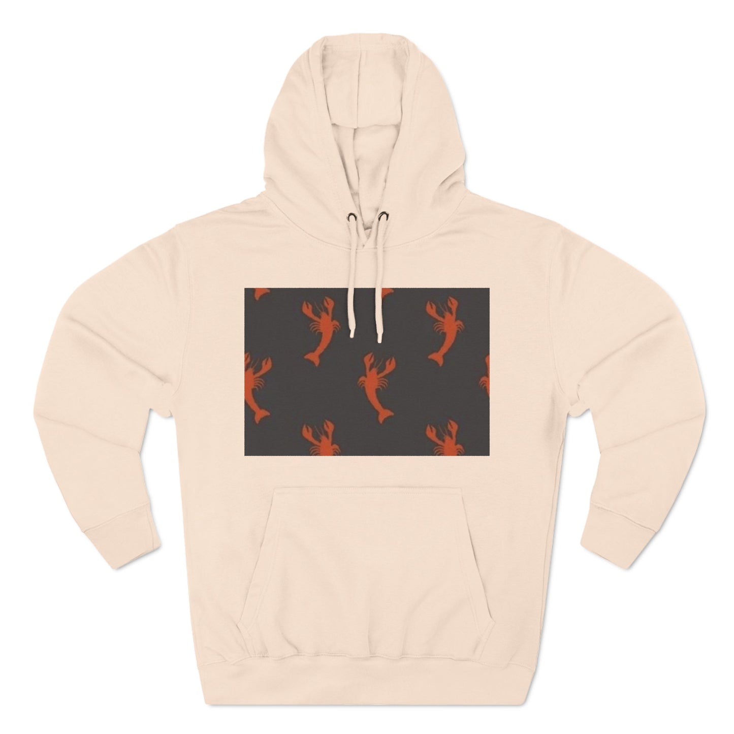 Lobster Print Fleece Hoodie - Perfect for Seafood Lovers