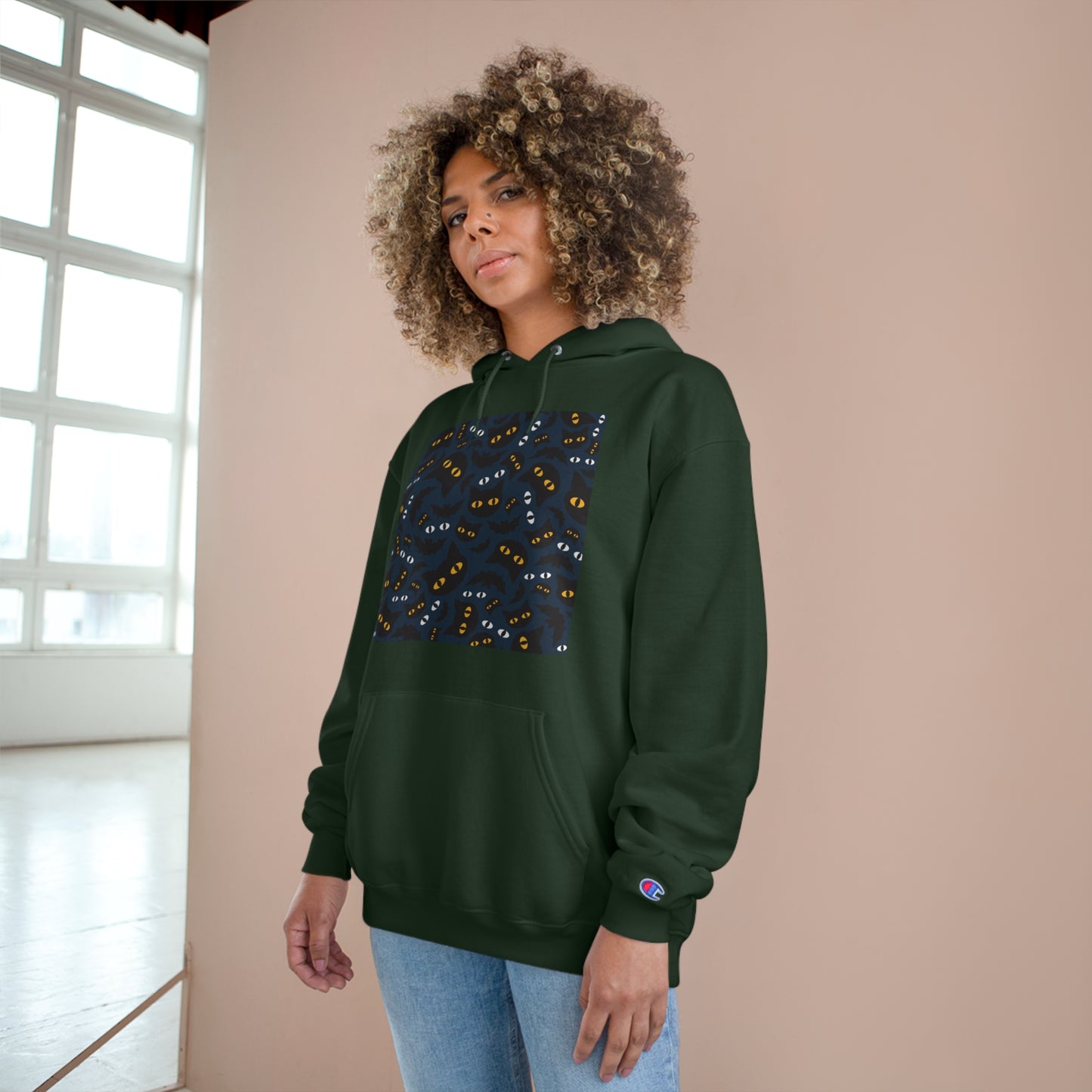 Cozy Cat-Themed Champion Hoodie for Cat Lovers