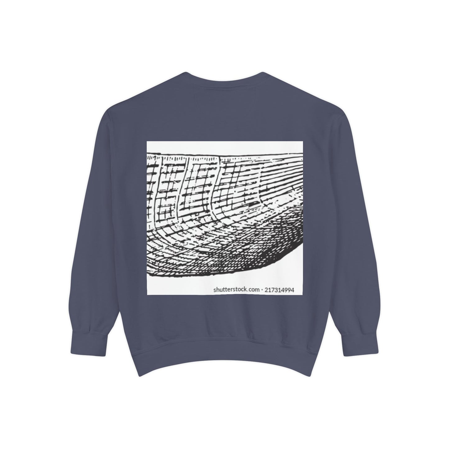 Graphic Unisex Garment-Dyed Sweatshirt | Nautical Design for Ocean Lovers