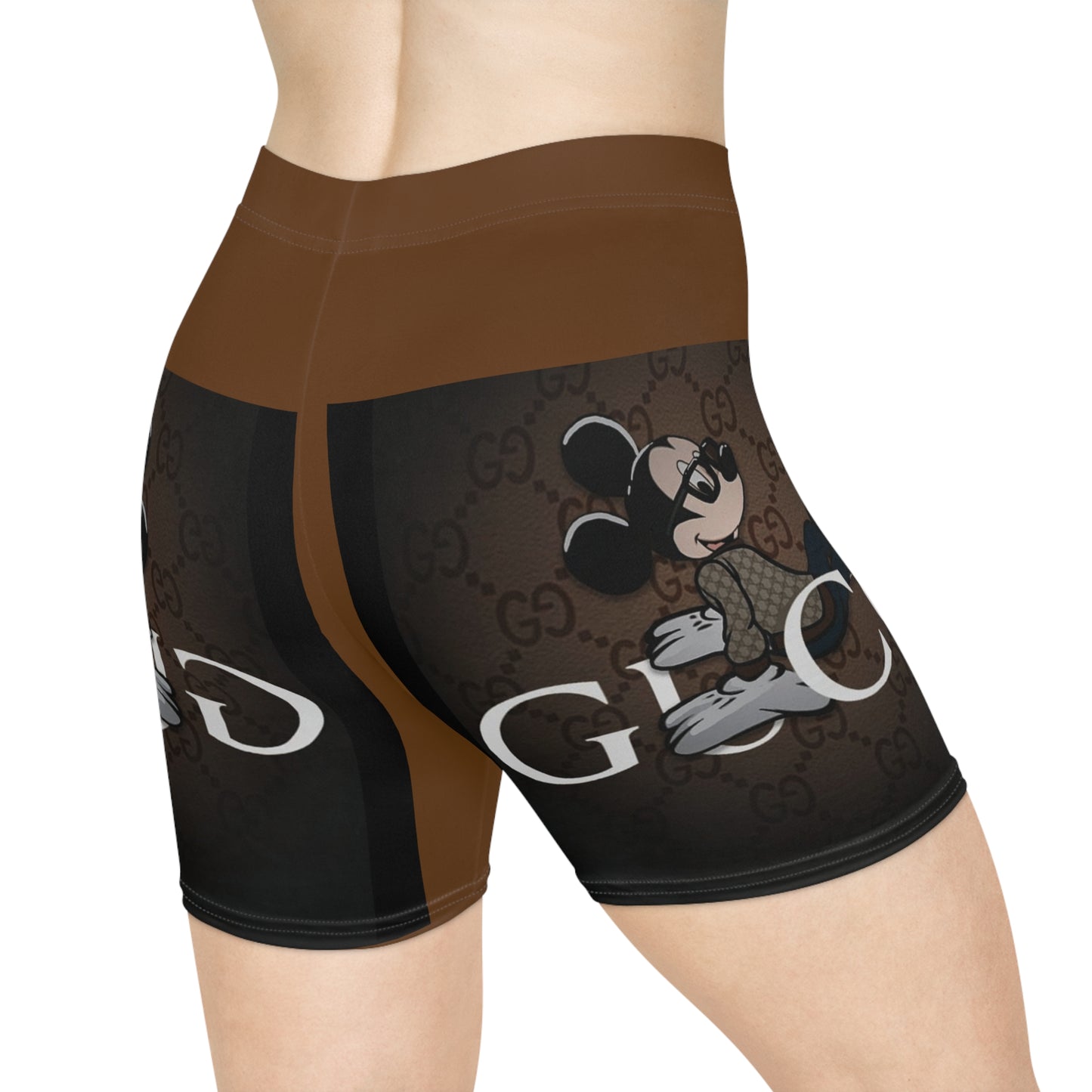 Trendy Women's Biker Shorts with Vintage Disney Design