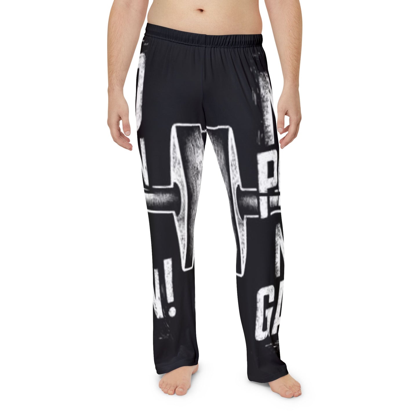 Men's Gym Pajama Pants - "No Pain, No Gain" Workout Lounge Wear