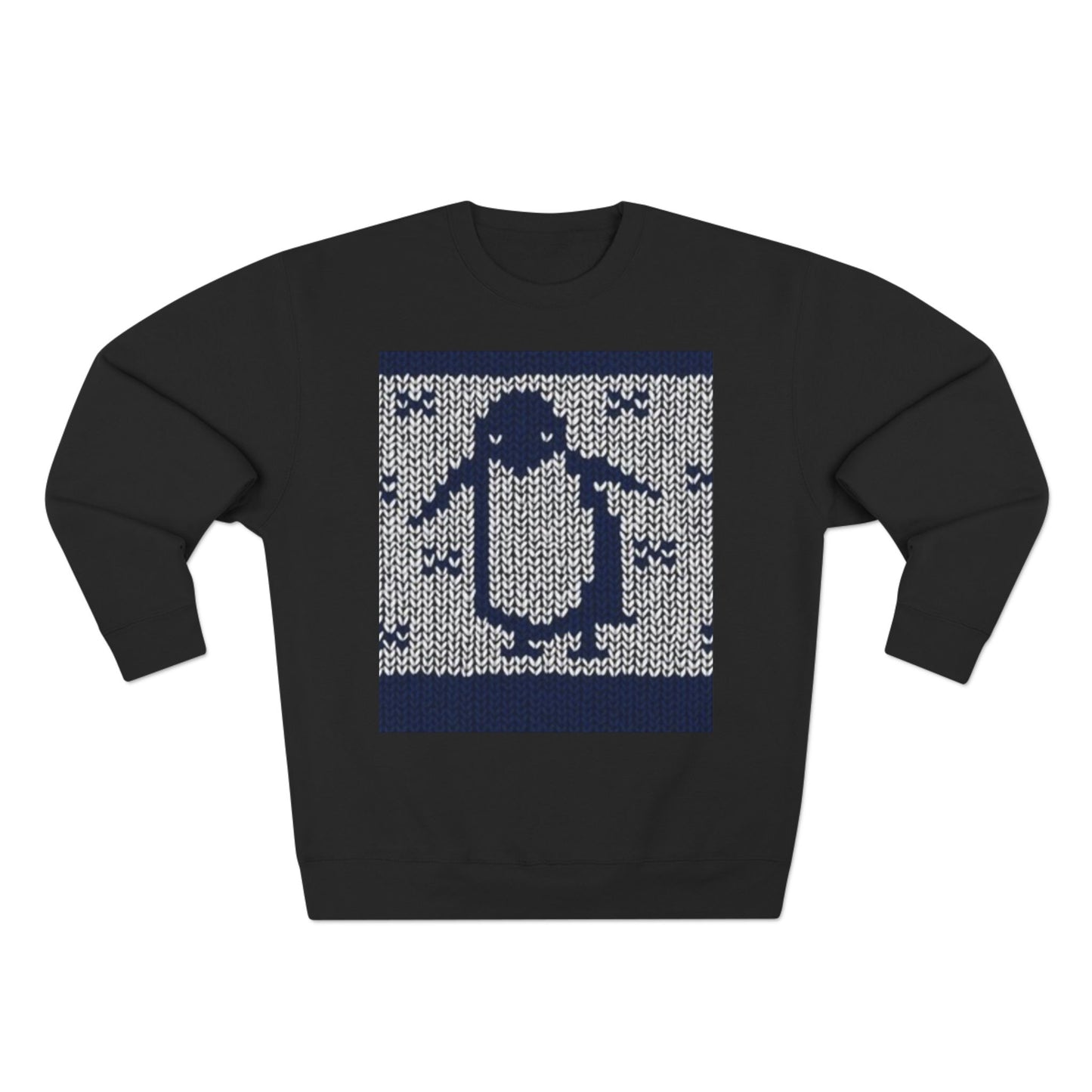 Cozy Penguin Knit Design Unisex Crewneck Sweatshirt