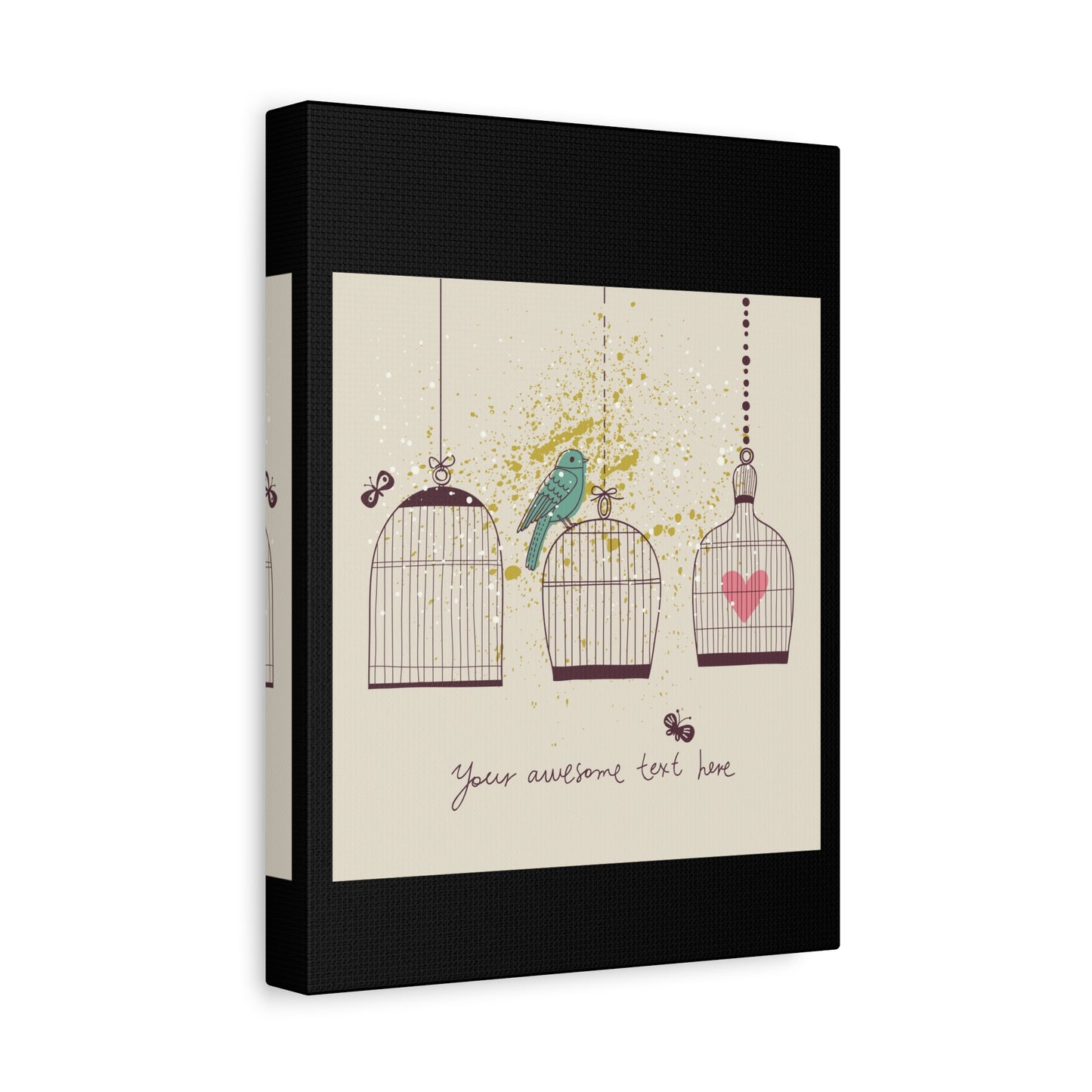 Whimsical Birdcage Canvas Wall Art - Personalized Home Decor