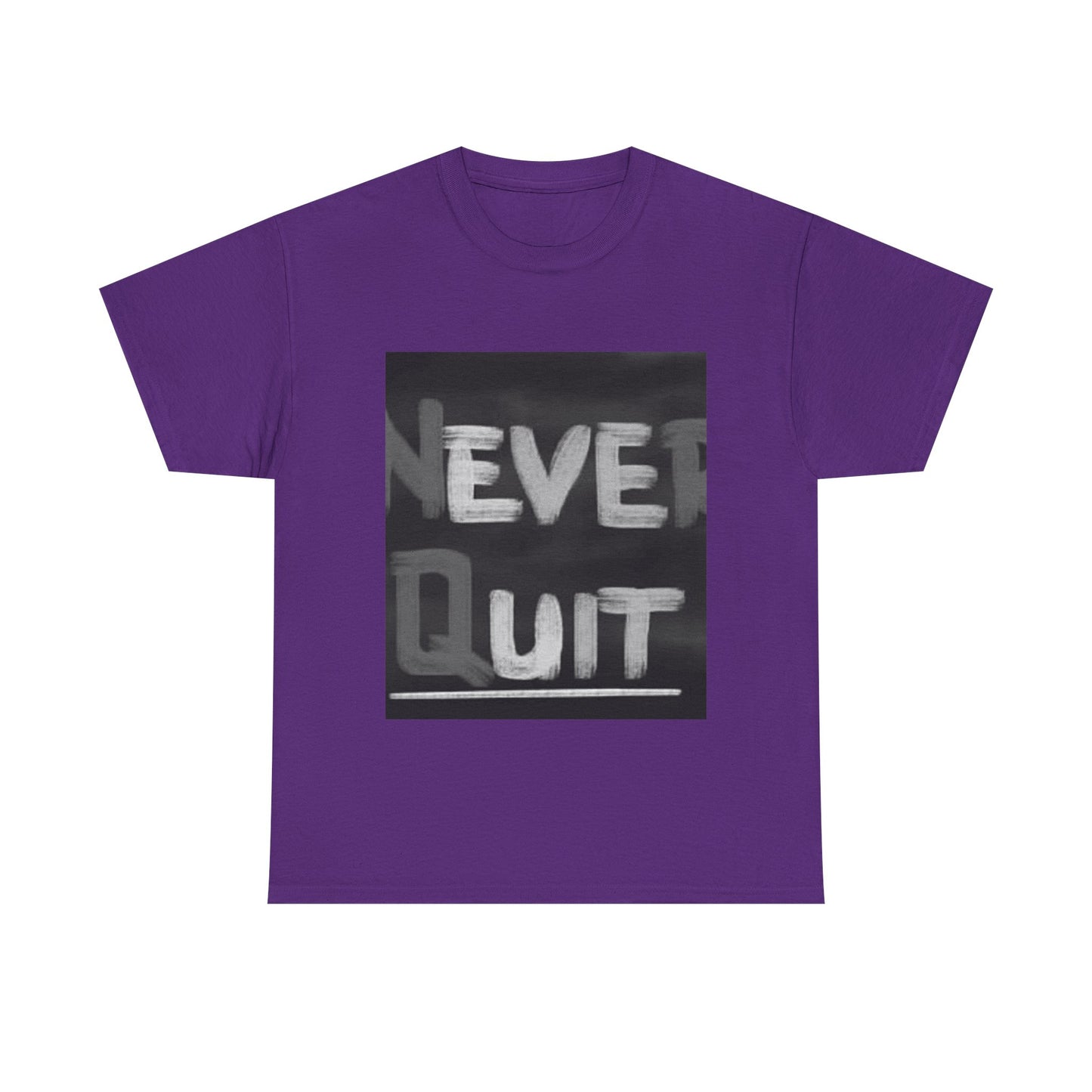 Motivational Unisex Heavy Cotton Tee - "Never Quit" Inspirational Shirt