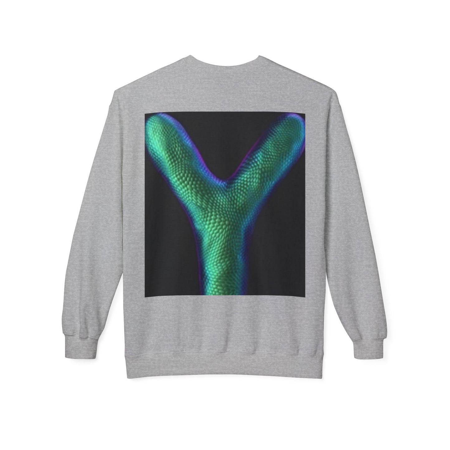 Unisex Y Graphic Fleece Crewneck Sweatshirt - Cozy Modern Style