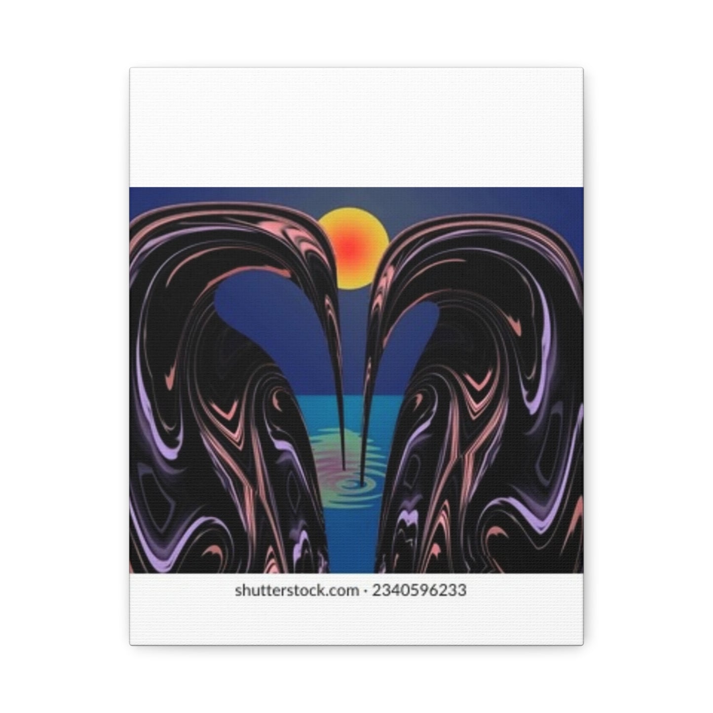 Romantic Abstract Canvas Art - Heart-Shaped Design for Home Decor